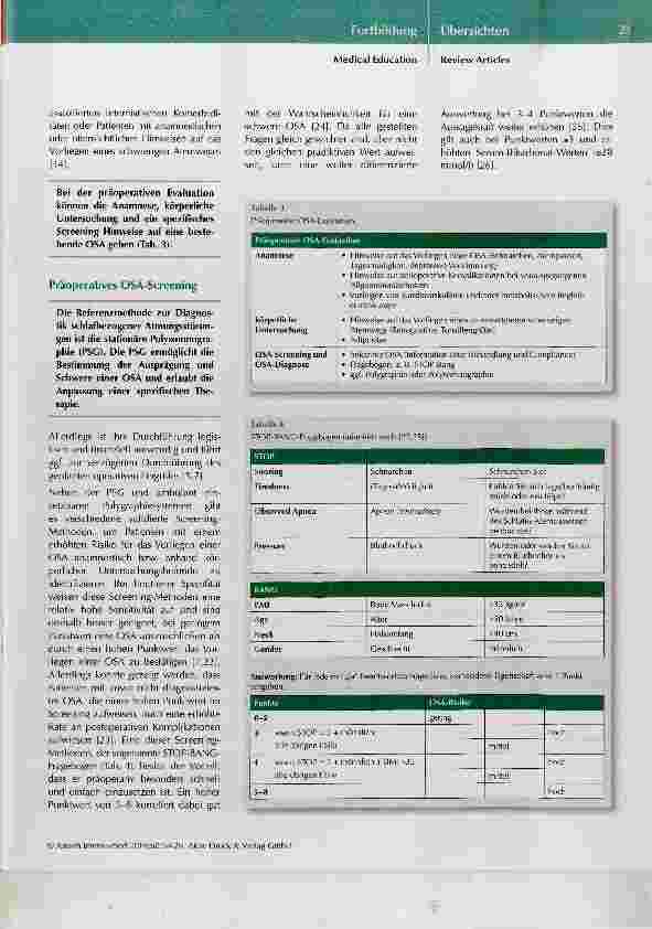 Vorschauseite 4: Perioperative Versorgung von Patienten mit obstruktiver Schlafapnoe