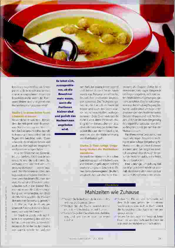 Vorschauseite 2: Wenn die Umgebung stimmt, schmeckt es besser