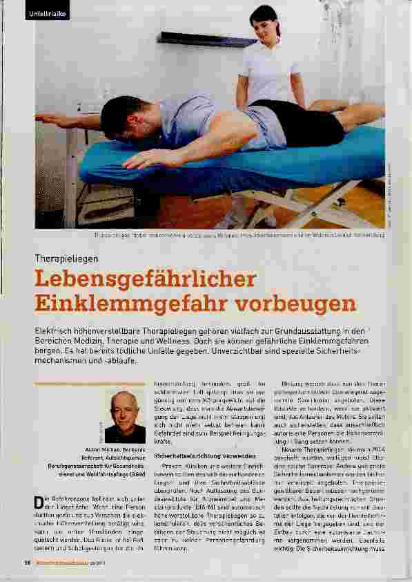 Vorschauseite 1: Lebensgefährlicher Einklemmgefahr verbeugen