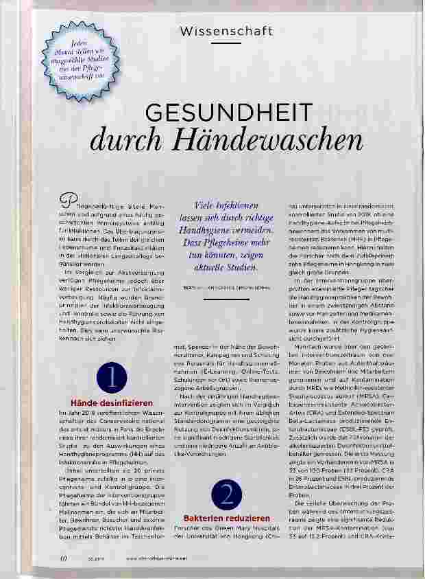 Vorschauseite 1: GESUNDHEIT durch Händewaschen