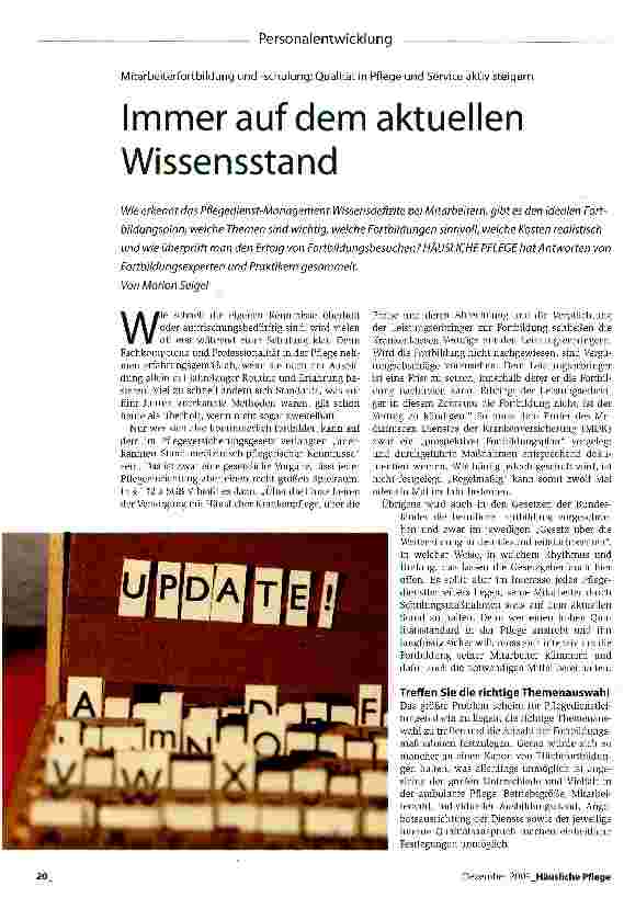 Vorschauseite 1: Immerauf dem aktuellen Wissensstand