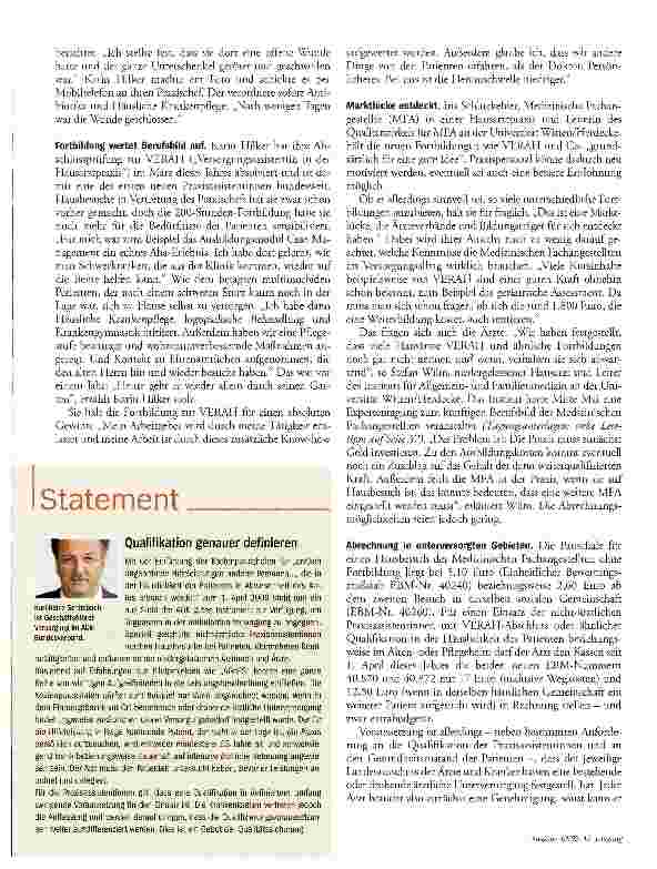 Vorschauseite 2: Neues Profil für die Praxisassistentin