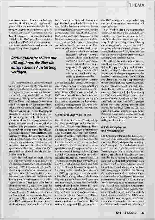 Vorschauseite 4: Integrierte Notfallzentren Kernelement der zukünftigen Notfallversorgung!