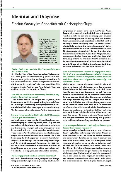 Vorschauseite 1: Identität und Diagnose