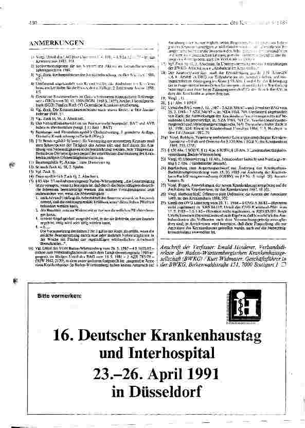 Vorschauseite 6: Die Ambulanz im Krankenhaus