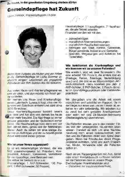 Vorschauseite 1: Gemeindepflege hat Zukunft Zu Hause, in der gewohnten Umgebung sterben dürfen