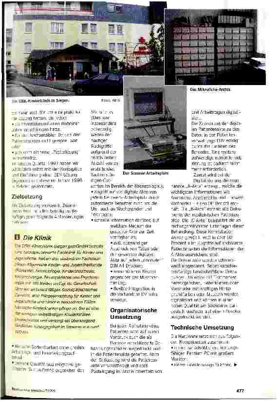 Vorschauseite 2: Not macht erfinderisch DRK-Kinderklinik Siegen hat die Digitalisierung von Patientenakten selbst in die Hand genommen