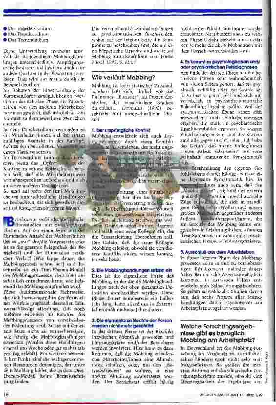 Vorschauseite 2: Definition und prohylaktische Strategien für ein aktuelles Phänomen Mobbing