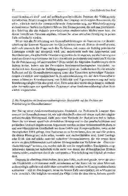Vorschauseite 4: Befähigungsgerechtigkeit als theologisch-sozialethisches Leitkriterium für die Priorisierung knapper Ressourcen im Gesundheitswesen
