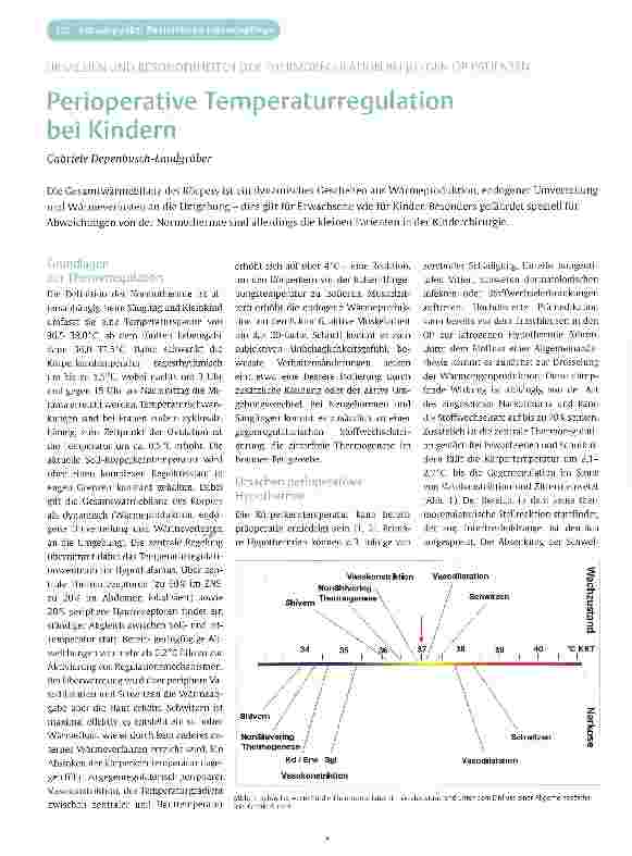 Vorschauseite 1: Perioperative Temperaturregulation bei Kindern