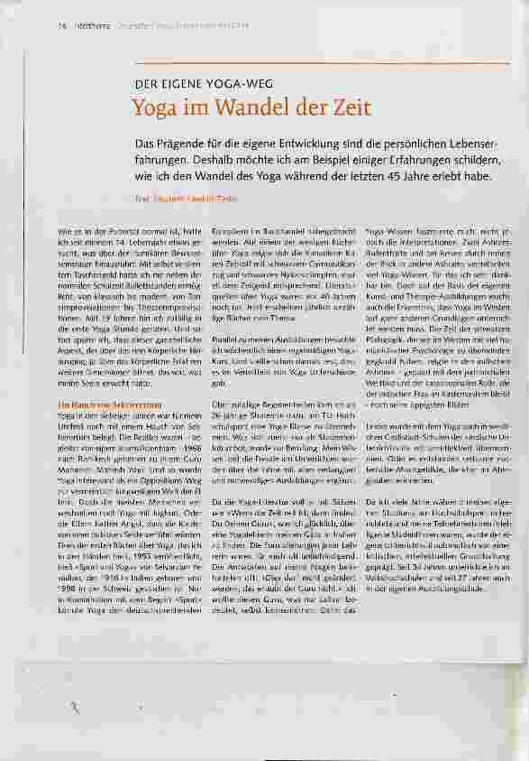 Vorschauseite 1: Yoga im Wandel der Zeit