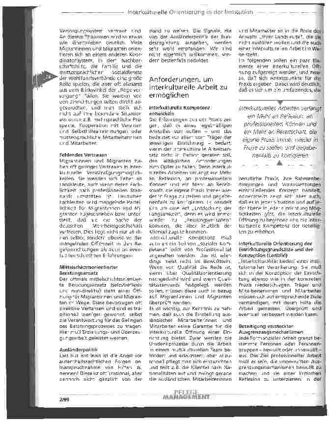 Vorschauseite 2: Interkulturelle Orientierung in der Institution Hindernisse - Anforderungen - Lösungsansätze
