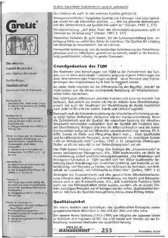 Vorschauseite 3: Qualitätsverbesserung durch Qualitätszirkel
