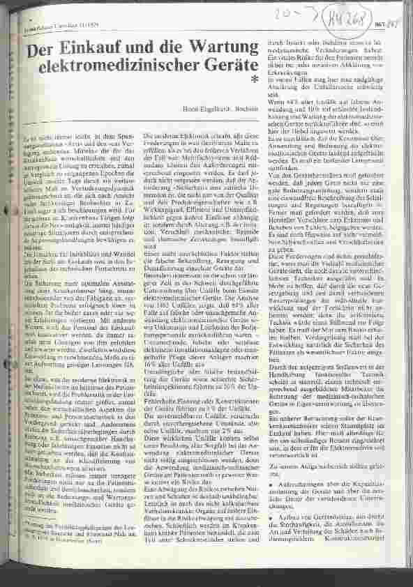 Vorschauseite 1: Der Einkauf und die Wartung elektromedizinischer Geräte
