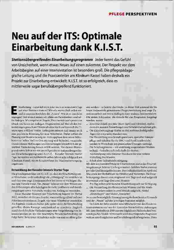 Vorschauseite 1: Neu auf der ITS: Optimale Einarbeitung dank K.I.S.T.