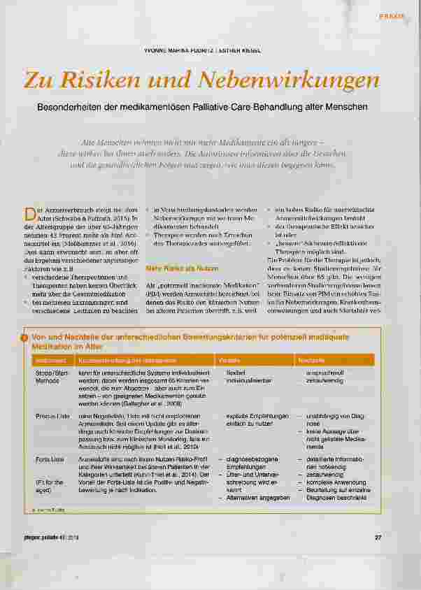 Vorschauseite 1: Zu Risiken und Nebenwirkungen