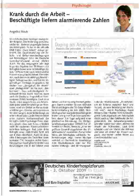 Vorschauseite 1: Krank durch die Arbeit - Beschäftigte liefern alarmierende Zahlen