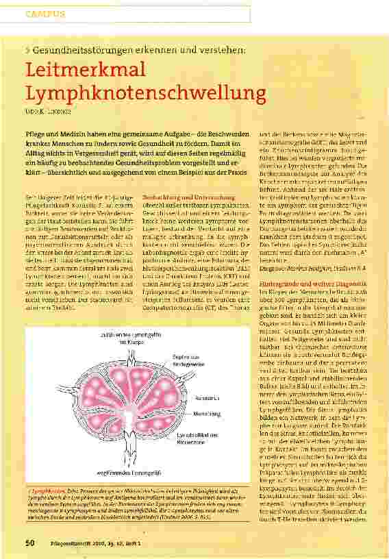 Vorschauseite 1: Leitmerkmal Lymphknotenschwellung