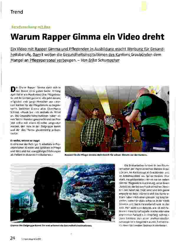 Vorschauseite 1: Warum Rapper Gimma ein Video dreht