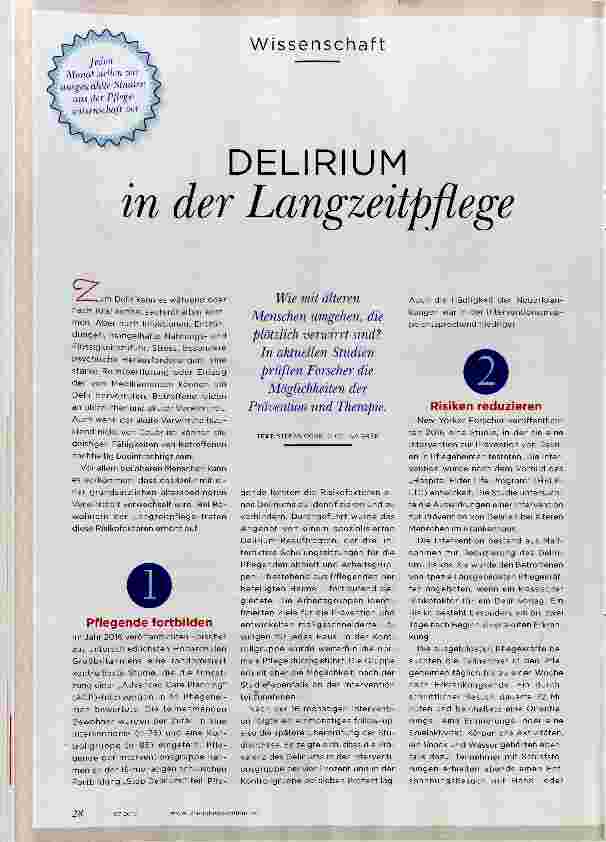 Vorschauseite 1: DELIRIUM in der Langzeitpflege