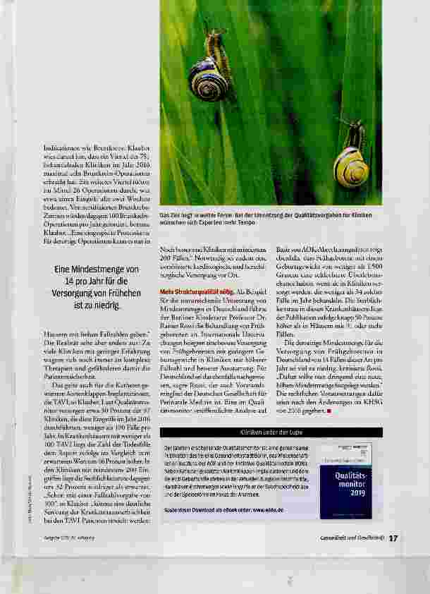 Vorschauseite 2: Qualitätsoffensive im Schneckentempo