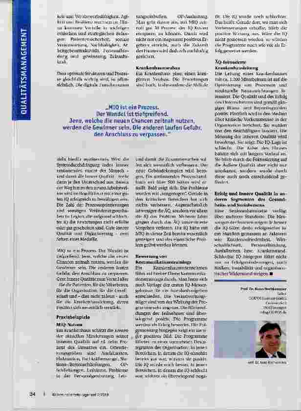 Vorschauseite 3: MIQ- Management Innerer Qualität