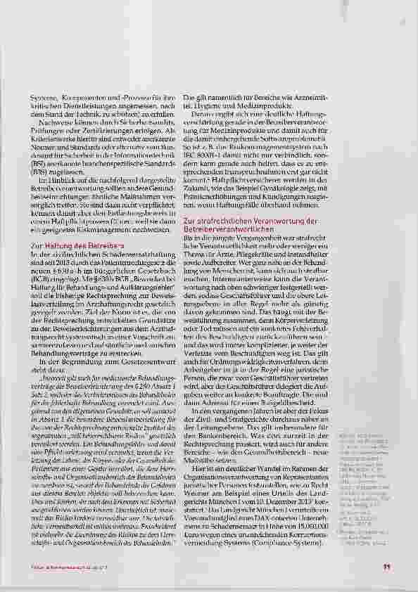 Vorschauseite 2: Die Betreiberverantwortung im neuen Medizinprodukterecht, Teil 2