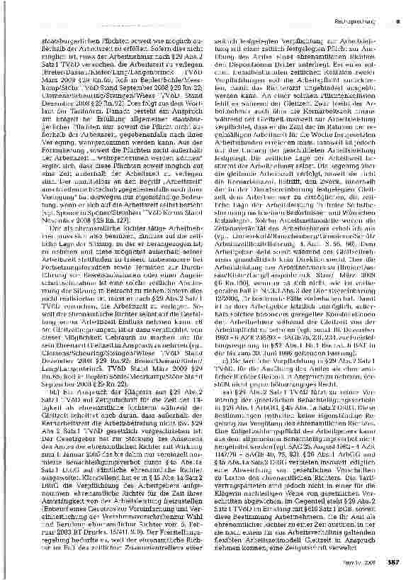 Vorschauseite 3: Zeitgutschrift für eine Tätigkeit als ehrenamtlicher Richter während der Gleitzeit