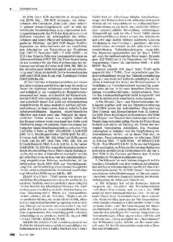 Vorschauseite 4: Zeitgutschrift für eine Tätigkeit als ehrenamtlicher Richter während der Gleitzeit