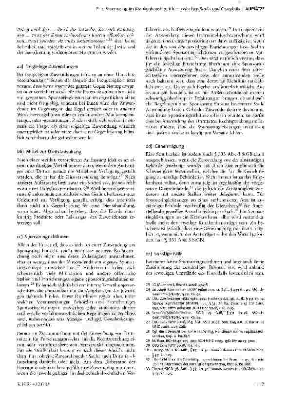 Vorschauseite 4: Sponsoring im Krankenhausbereich zwischen Scylla und Charybdis