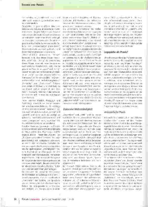 Vorschauseite 3: Ist Logopädie eine Praxis?