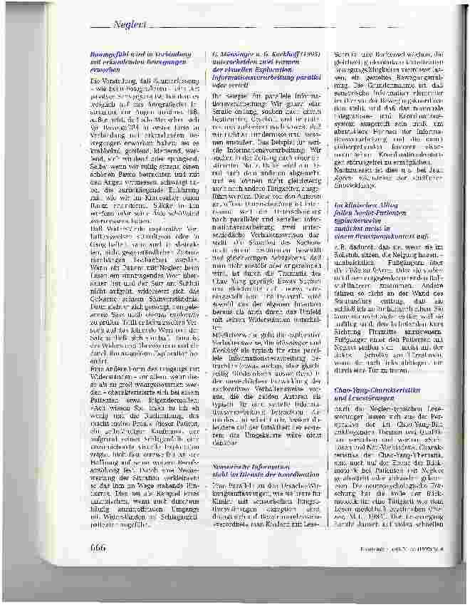 Vorschauseite 6: Psychotonische Arbeit mit Neglect-PatientenTeil II: Die Rolle der Körperposition bei der Steuerung von Sehvorgängen