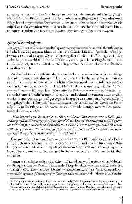Vorschauseite 6: „Das sind bloß manchmal die fünf Minuten, die fehlen. Pflege zwischen Kostendruck, Gewinninteressen und Qualitätsstandards