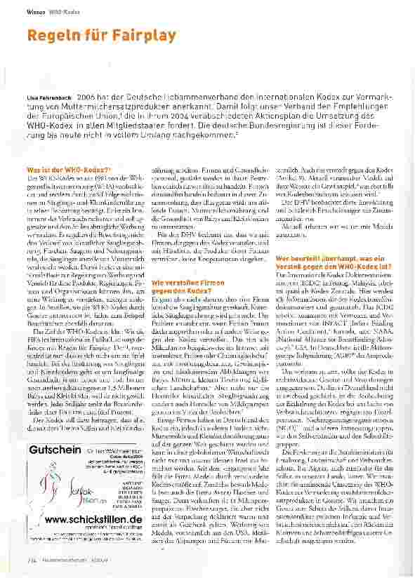 Vorschauseite 1: Regeln für Fairplay