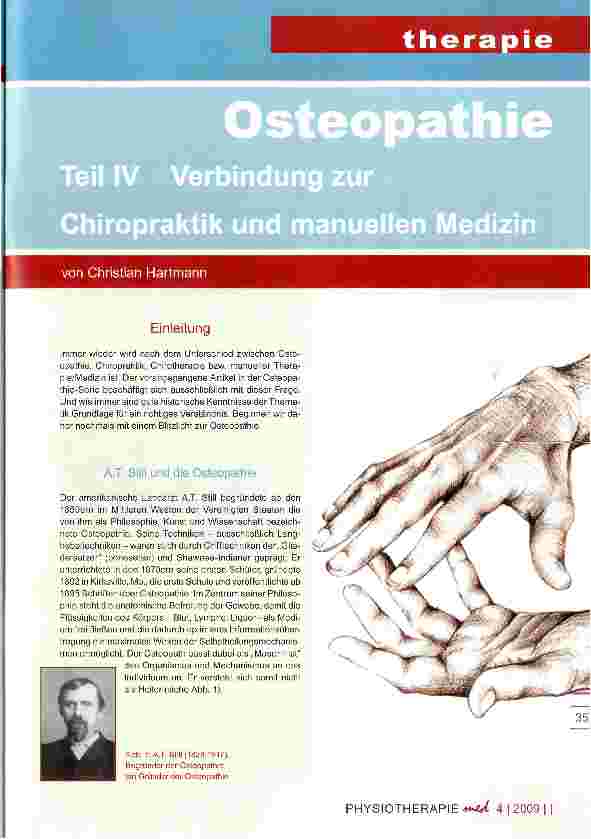 Vorschauseite 1: Teil IV Verbindung zur Chiropraktik und manuellen Medizin