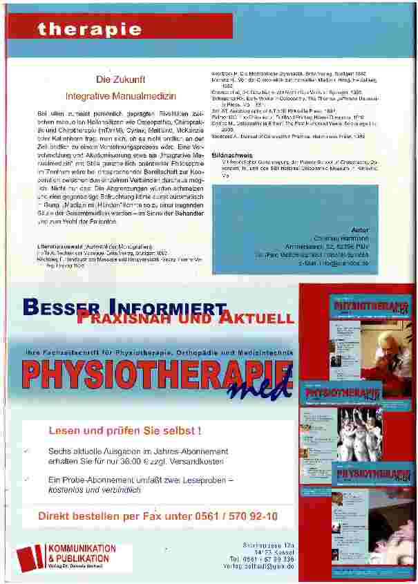 Vorschauseite 4: Teil IV Verbindung zur Chiropraktik und manuellen Medizin