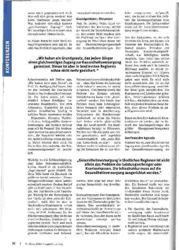Vorschauseite 2: Die Versorgungslücke wird größer