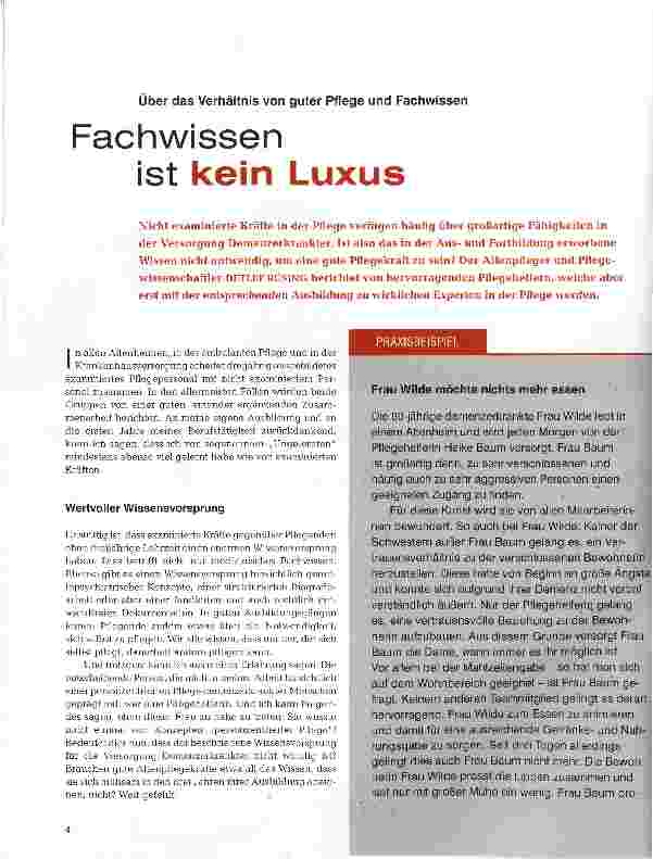Vorschauseite 1: Fachwissen ist kein Luxus