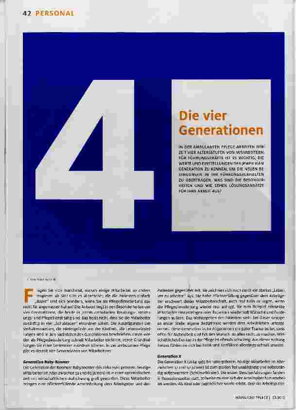 Vorschauseite 1: Die vier Generationen