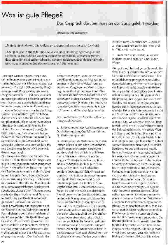 Vorschauseite 1: Was ist gute Pflege?