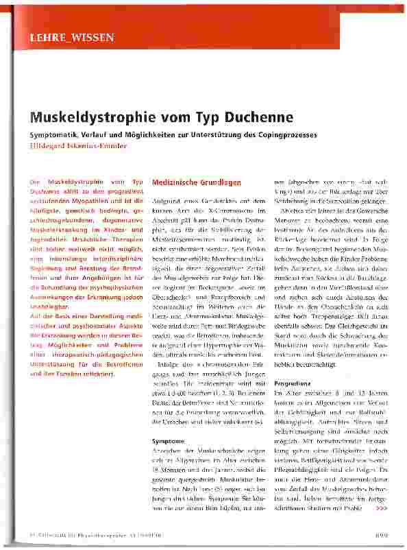 Vorschauseite 1: Muskeldystrophie vom Typ Duchenne