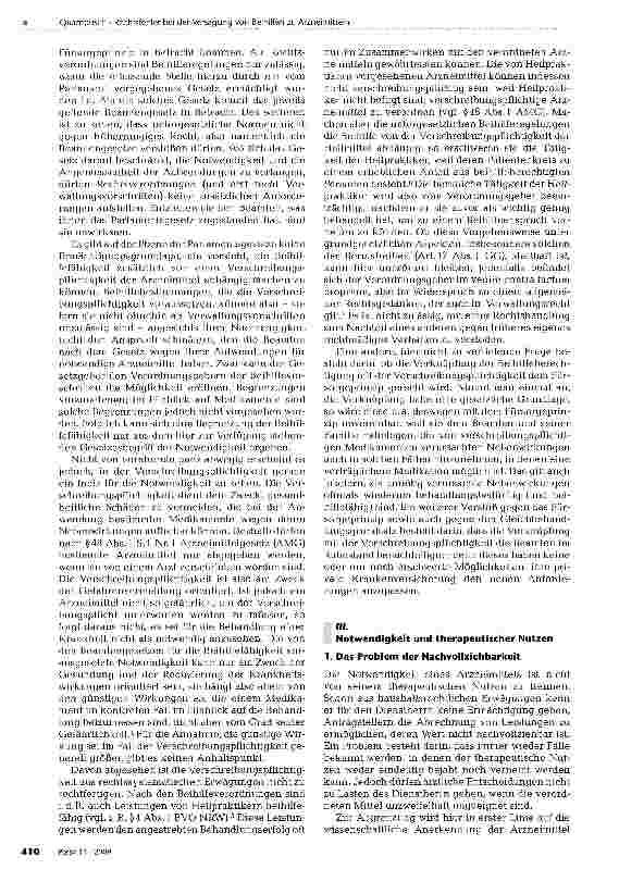 Vorschauseite 2: Rechtsfehler bei der Versagung von Beihilfen zu Arzneimitteln