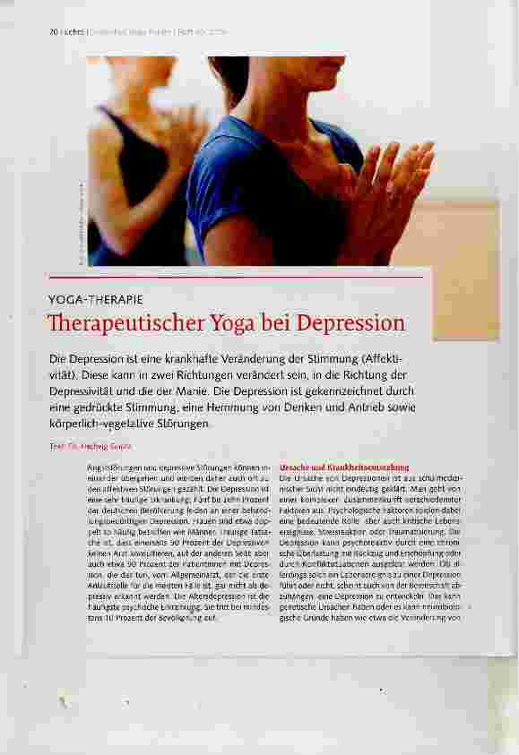 Vorschauseite 1: Therapeutischer Yoga bei Depression