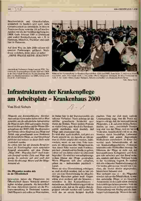 Vorschauseite 3: 15. Deutscher Krankenhaustag und Interhospital 89 Krankenpflege in den 90er Jahren