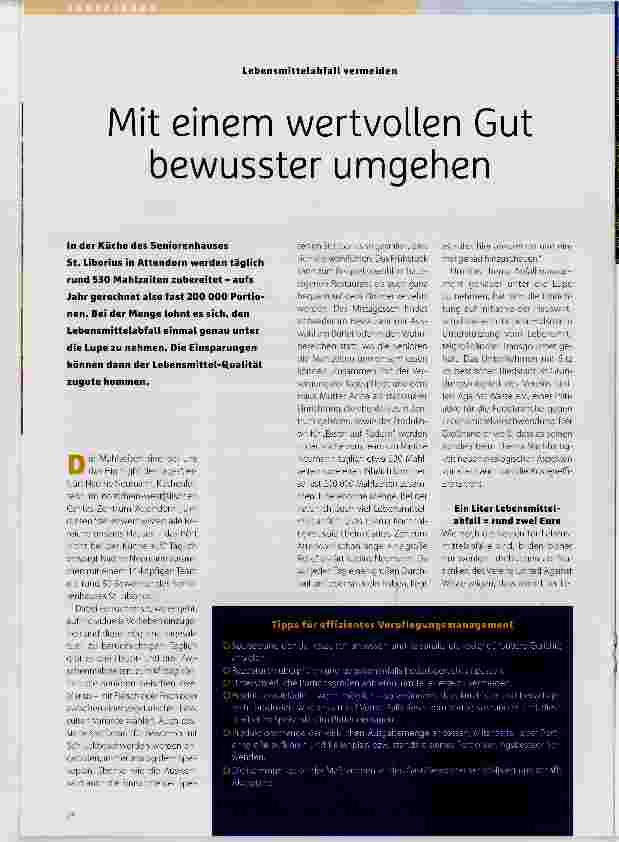 Vorschauseite 1: Mit einem wertvollen Gut bewusster umgehen