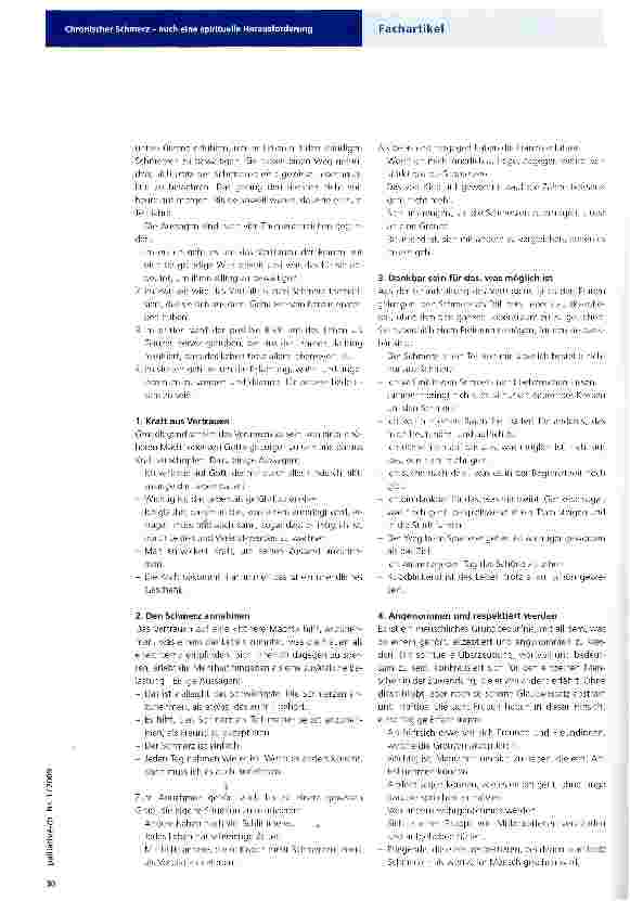 Vorschauseite 2: Chronischer Schmerz - auch eine spirituelle Herausforderung