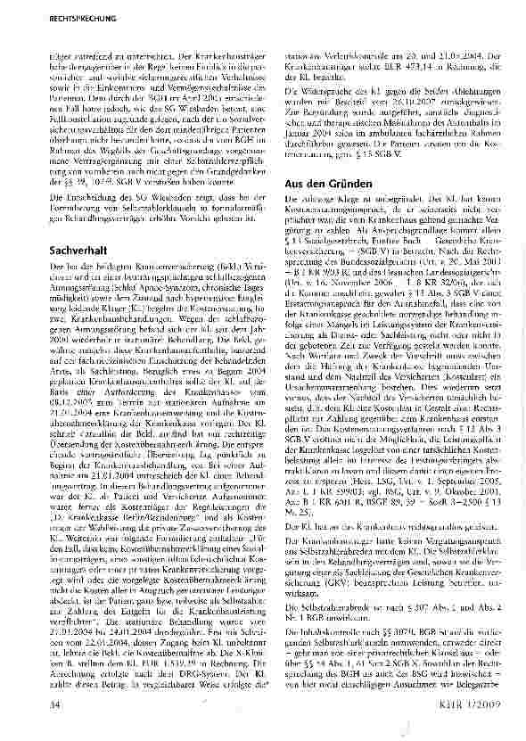 Vorschauseite 2: Wirksamkeit von Selbstzahlerklauseln in formularmäßig von Krankenhausträgern verwendeten Behandlungsverträgen
