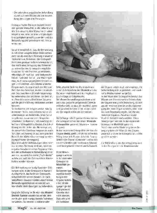 Vorschauseite 2: Osteopathie - Behandlung für den ganzen Menschen