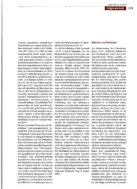 Vorschauseite 2: Pflegebedürfnisse nierentransplantierter Jugendlicher: eine deskriptive Ouerschnittstudie in einem Schweizer Spital