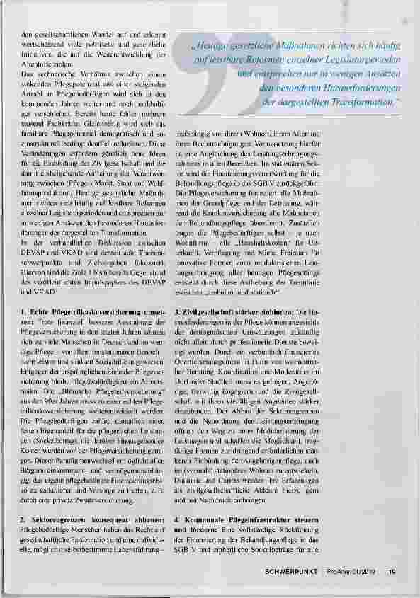 Vorschauseite 2: Gesellschaftliche Transformationen und notwendige Systemanpassungen in der Altenhilfe